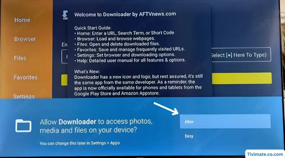 Downloader — Allow file access