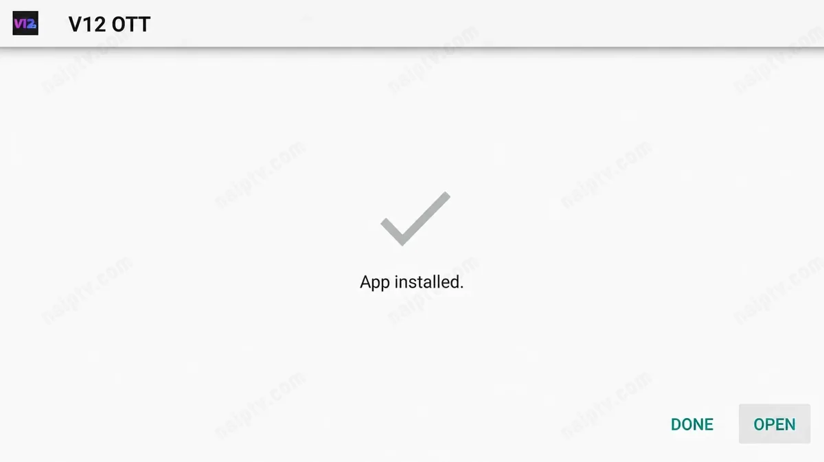 App installed — OPEN