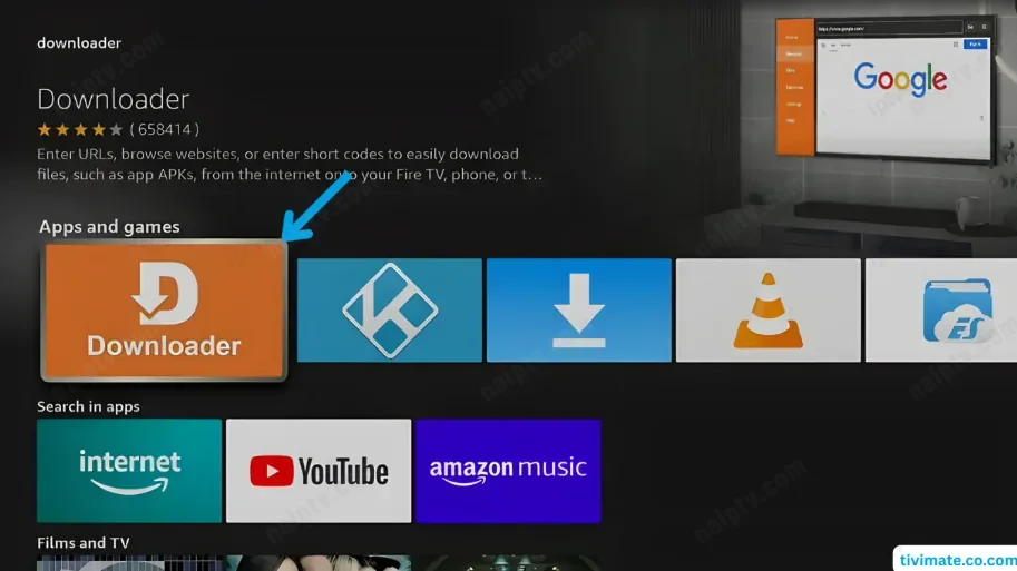 Select the Downloader app