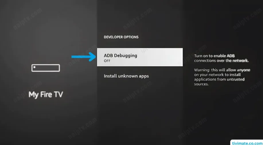 Developer Options — ADB debugging
