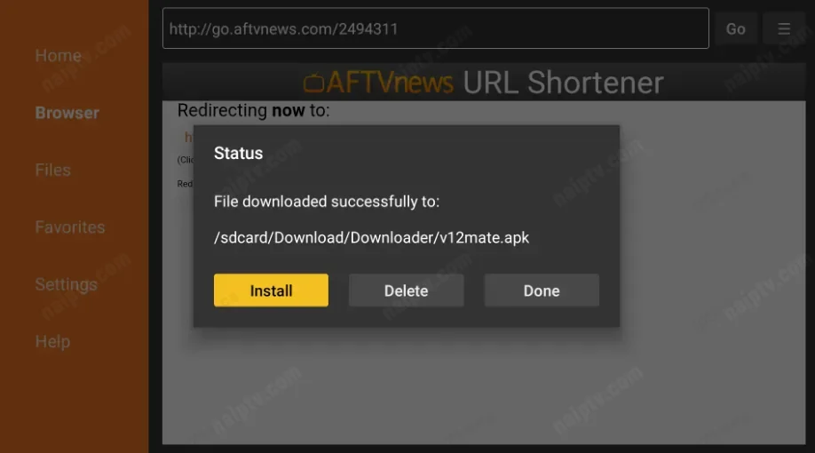 Install prompt