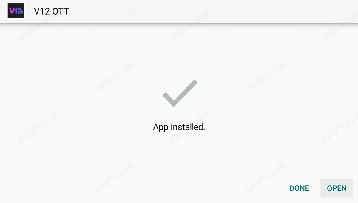 App installed — OPEN
