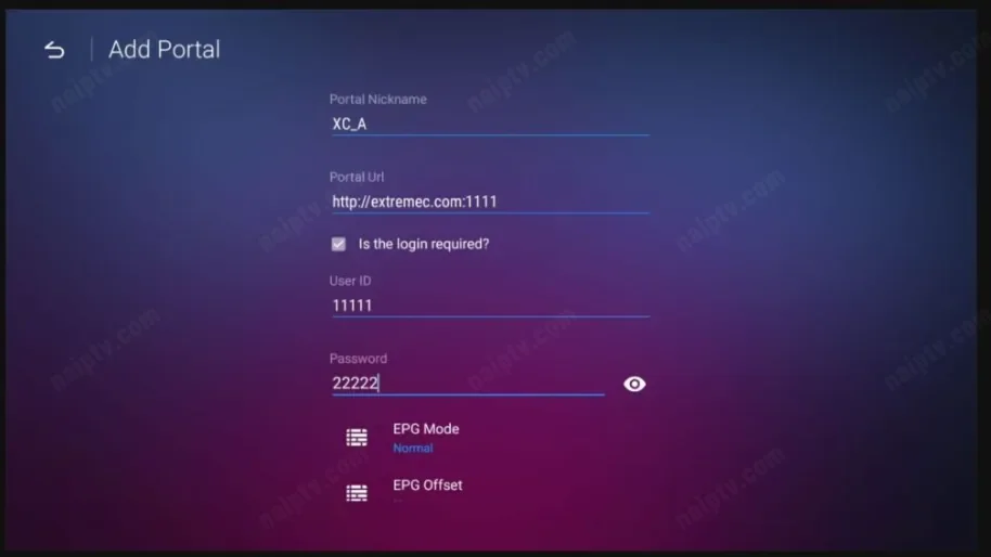 Formuler — Add Portal screen