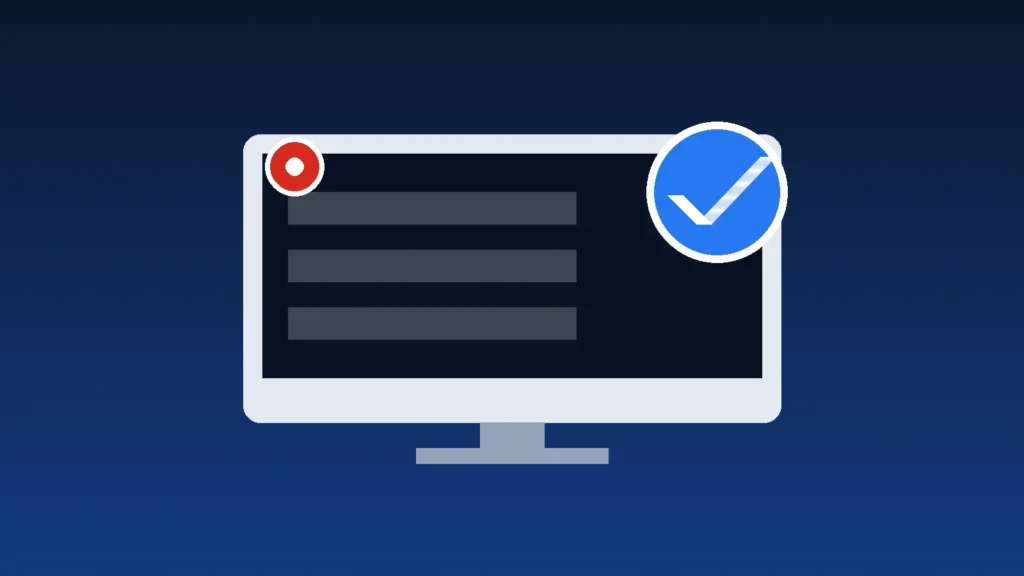 Screen with a checklist and checkmark badge representing how to evaluate and choose an IPTV provider in Canada
